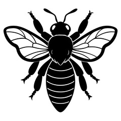 Bee Silhouette Vector, Bee Vector