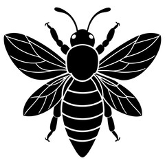 Bee Silhouette Vector, Bee Vector