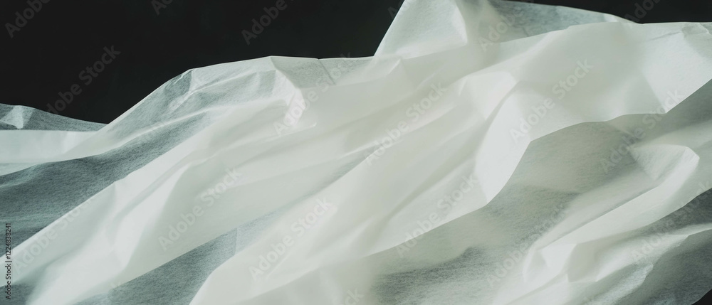 Poster soft textured paper overlay on black background creating a gentle tactile impression