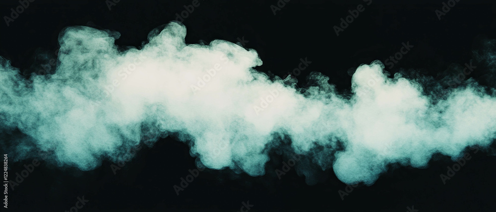 Poster soft watercolor washes blend gently on a black background creating a serene atmosphere