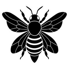 Bee Silhouette Vector, Bee Vector