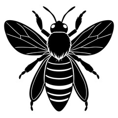 Bee Silhouette Vector, Bee Vector