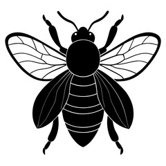 Bee Silhouette Vector, Bee Vector