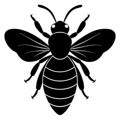 Bee Silhouette Vector, Bee Vector