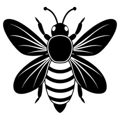 Bee Silhouette Vector, Bee Vector