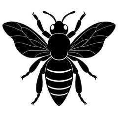Bee Silhouette Vector, Bee Vector