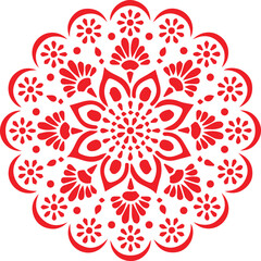 Beautiful flower art and mandala vector design