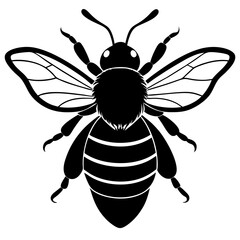 Bee Silhouette Vector, Bee Vector