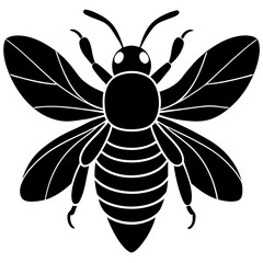 Bee Silhouette Vector, Bee Vector