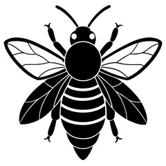 Bee Silhouette Vector, Bee Vector
