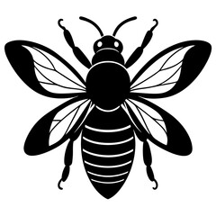 Bee Silhouette Vector, Bee Vector