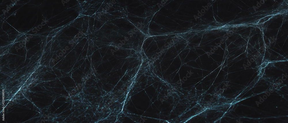 Fototapete intricate spider web texture with blurred background enhancing its delicate features