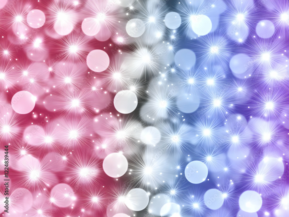 Poster abstract background illustrates colorful starbursts and bokeh effect with soft gradient beautifully