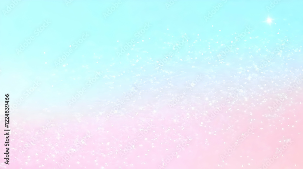 Poster abstract background creates soft pink and blue gradient with delicate sparkle and shine