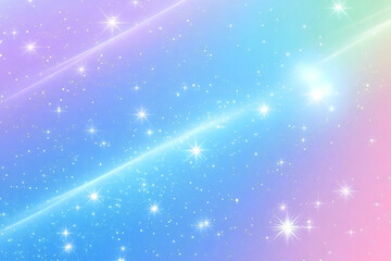 Sparkling Pastel Galaxy Background Illustrates a Dreamy and Magical Scene with Twinkling Stars