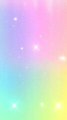 Pastel Galaxy Background Shows Twinkling Stars and Soft Colorful Nebula Clouds Dreamily