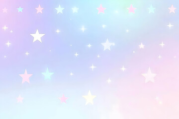Pastel Starry Night Background Twinkles with Soft, Dreamy Hues.