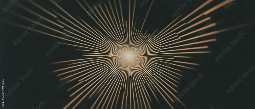 Aufkleber Intricate radial spider web design creating mesmerizing patterns on a dark background