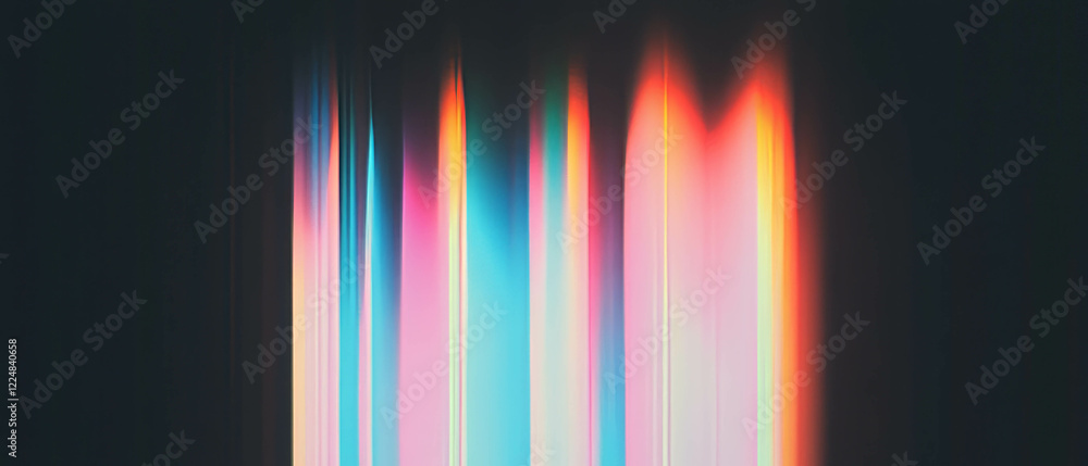 Poster Subtle gradient spark colors creating smooth transitions on a black background