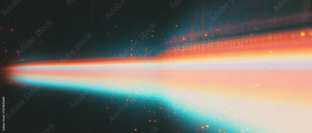 Poster Dynamic spark gradient effect with bright colors against a dark background