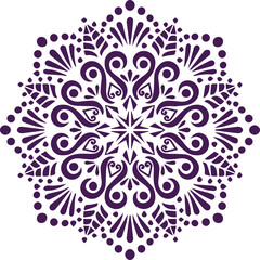 Beautiful flower art and mandala vector design