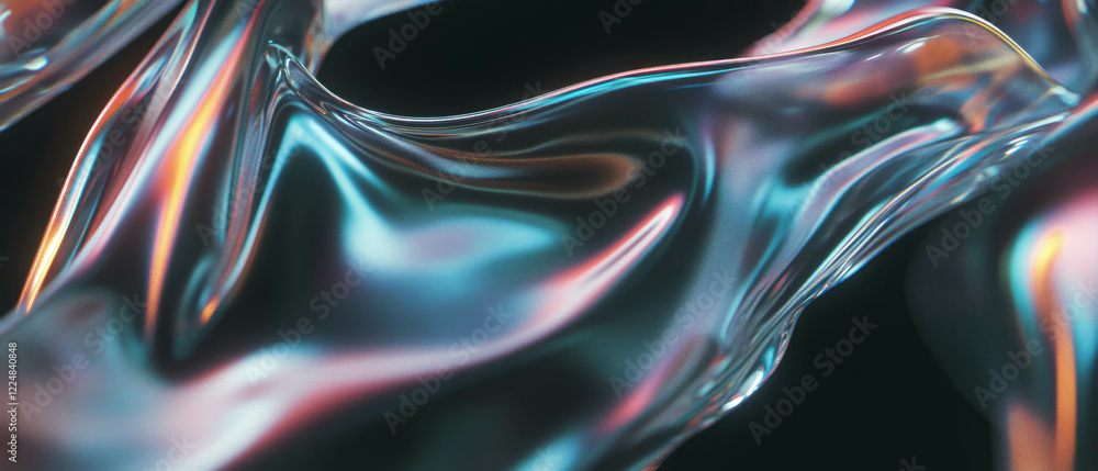 Aufkleber Swirling broken glass texture overlay with dynamic effect on a dark background for design projects