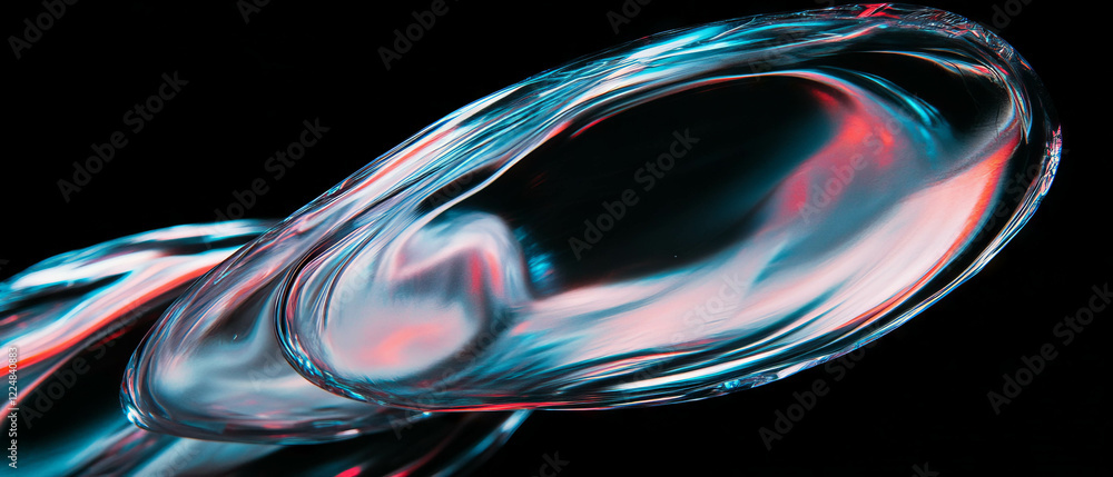 Aufkleber swirling broken glass texture on a black background for creative design applications