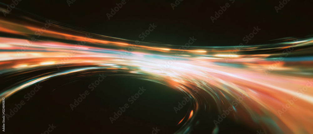 Poster Swirling dust texture with dynamic light effects and customizable logo space against dark backdrop