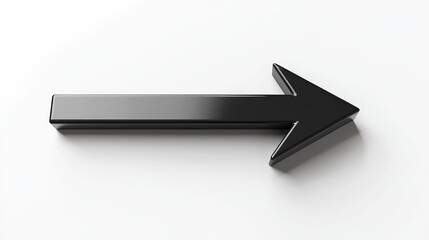Minimalist 3D arrow pointing right on a white background.