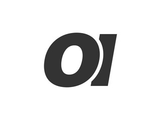 OI Techno Editable Font Logo For Corporate Branding. Bold, Futuristic Design With Unique Typographic Ideas. Minimal Custom Type And Dynamic Letter