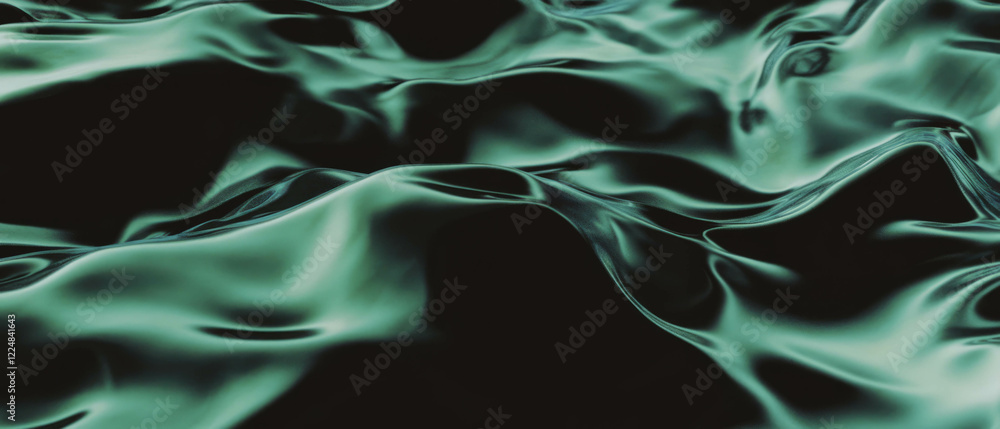 Poster three-dimensional watercolor texture overlay on a black background with empty central space