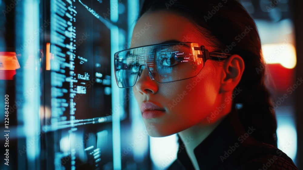 Aufkleber concept of technology and the importance of data in our modern world. generative ai