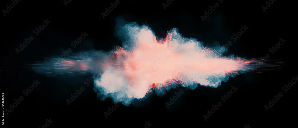 Poster Visually enhanced spark energy design with dynamic fire effects on black background