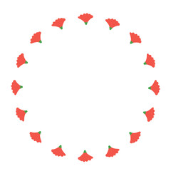 カーネーションのフレーム