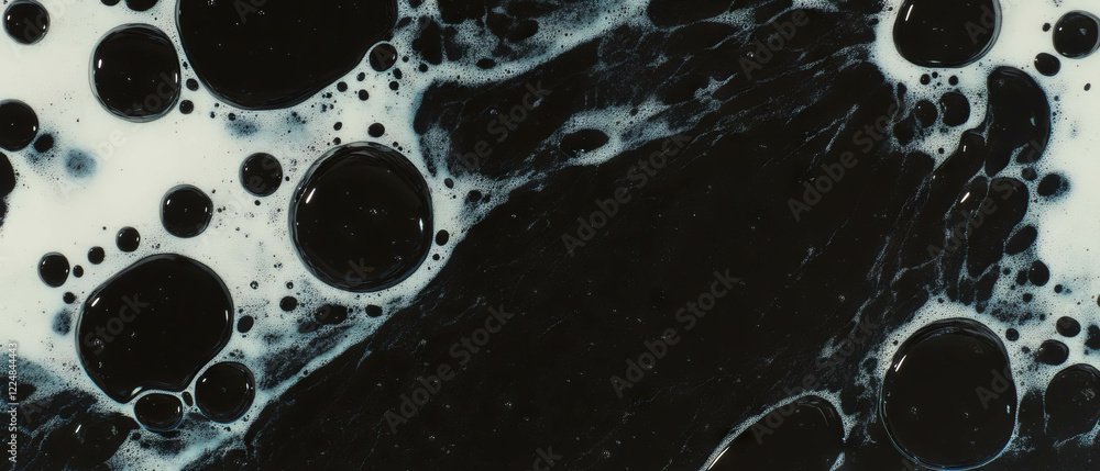 Aufkleber overlay texture of water bubbles with subtle effects against a dark background