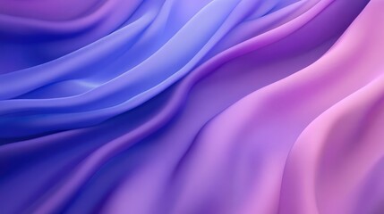 Obraz premium Graceful Flow of Soft Fabric in Purple and Blue Tones Creating a Serene and Dreamy Abstract Background for Artistic and Design Projects