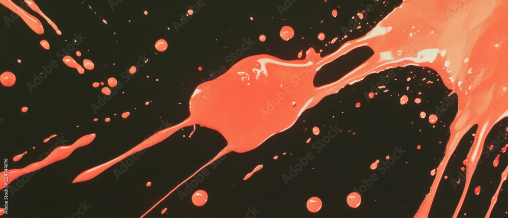 Poster vibrant watercolor drips and splatters create dynamic movement against a black background