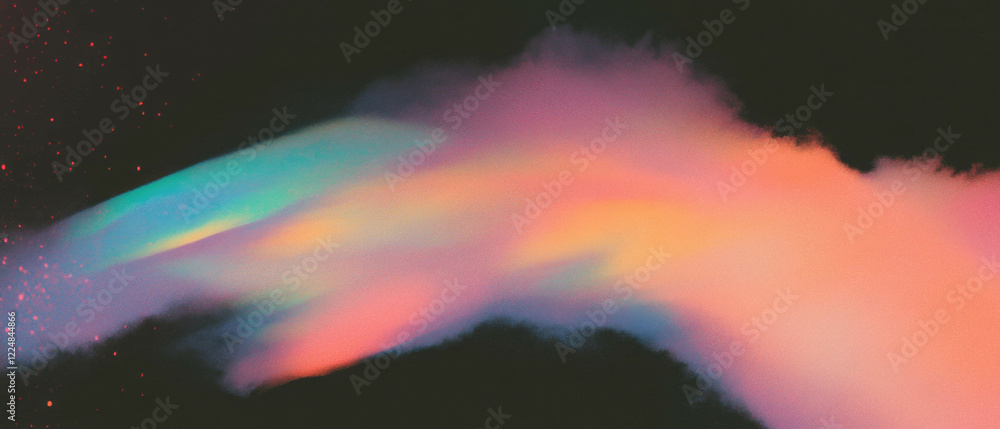 Aufkleber overlay texture of watercolor paper with artistic elements on black background