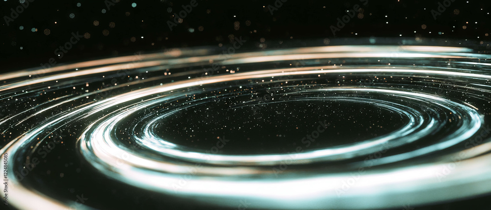 Aufkleber whirling confetti creating a dynamic swirling effect against a dark background