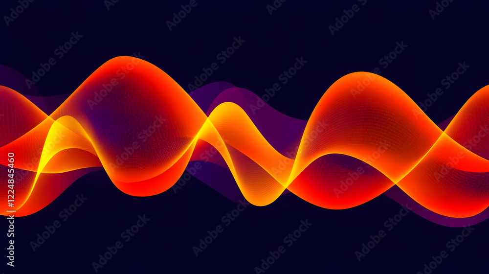 Poster abstract wave background flows smoothly with vibrant colors and dynamic motion