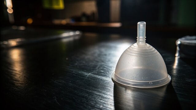 Nighttime Medical Procedure: Close-up of Ventouse Suction Cup on Dark Background