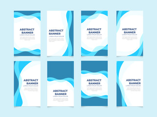 Abstract wave banners Vector illustration. Stand banner, Roll banner. Template brochure, flyer,business card,print