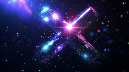 Obraz premium The significance of X-shaped stars in exploring the cosmos.