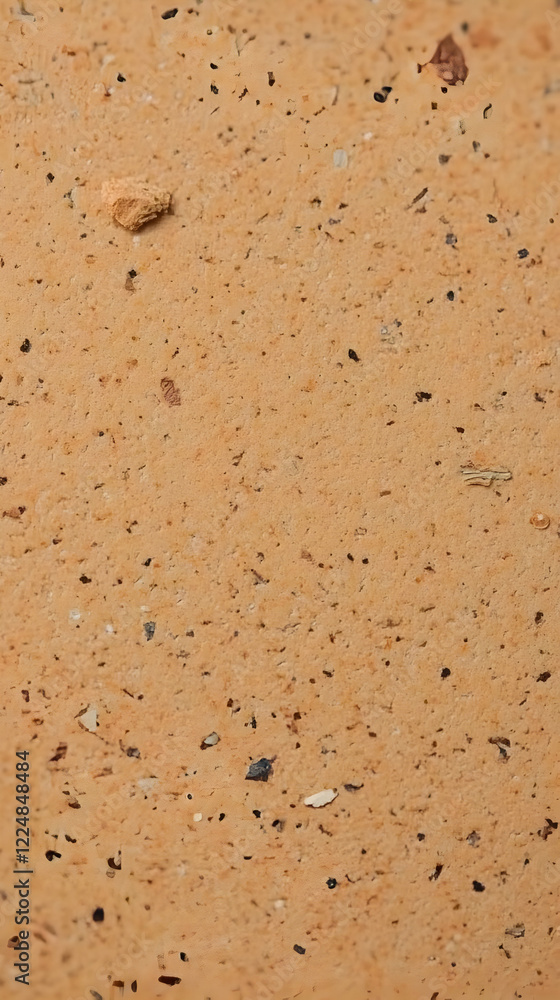 Poster close-up photo shows a textured cork surface with tiny details and variations in color.