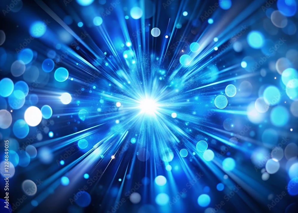 Poster optimized performance: blue abstract bokeh background