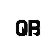 QB monogram logo design letter text name symbol monochrome logotype alphabet character simple logo