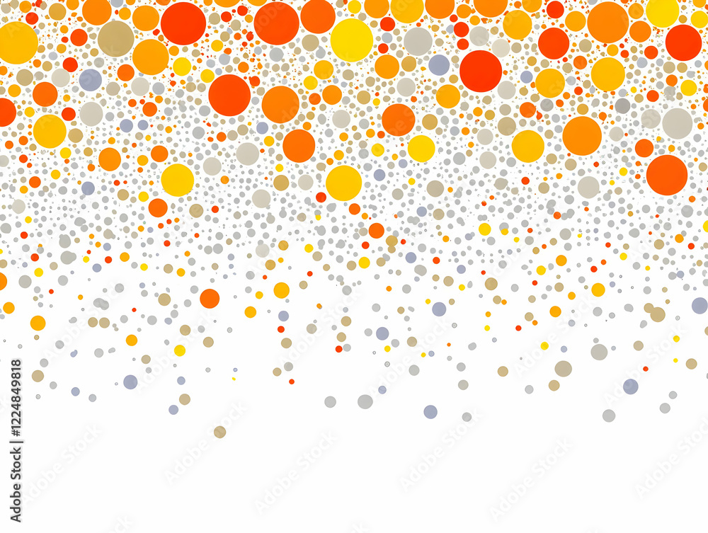Aufkleber colorful circles cascade downward creating a vibrant and dynamic visual.