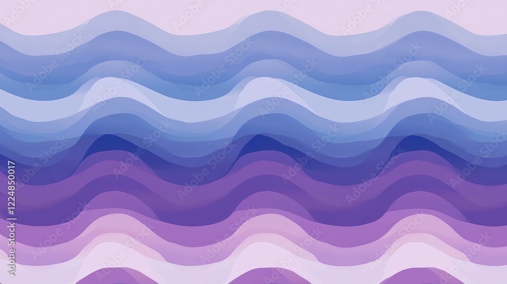 Poster soft waves of color in shades of purple and blue, abstract background with fluid patterns ideal for 