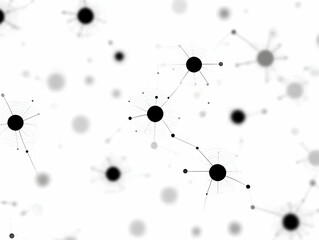 Abstract Background with Connected Circles and Webs forming an Intricate Network Design.