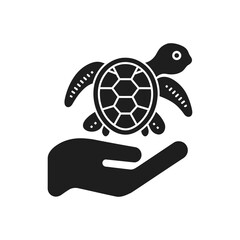 Obraz premium Sea Turtle Protection Care Icon